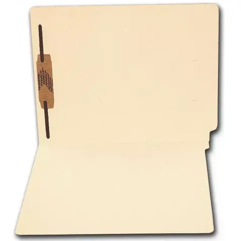 1344, End Tab Full Cut Manila Folder, 11 pt, One Fastener