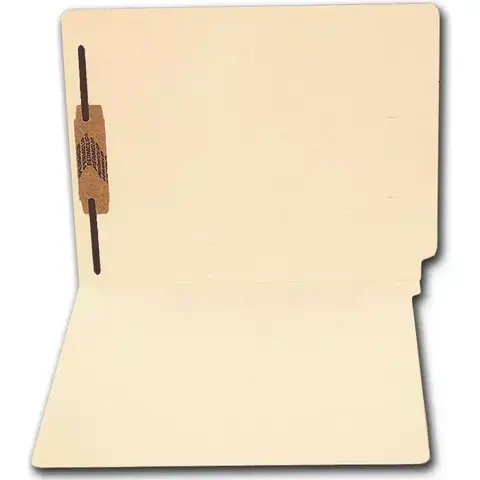 1344, End Tab Full Cut Manila Folder, 11 pt, One Fastener