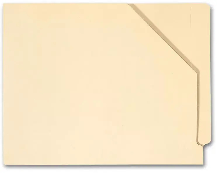  End Tab Diagonal Cut File Pocket, Manila14 pt, No expa