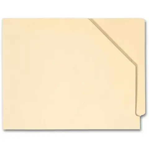  End Tab Diagonal Cut File Pocket, Manila14 pt, No expa