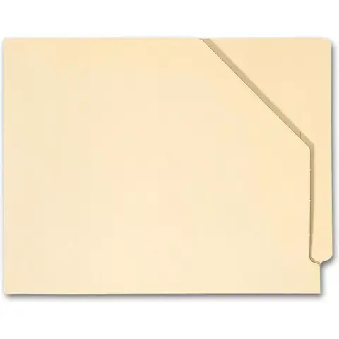  End Tab Diagonal Cut File Pocket, Manila14 pt, No expa