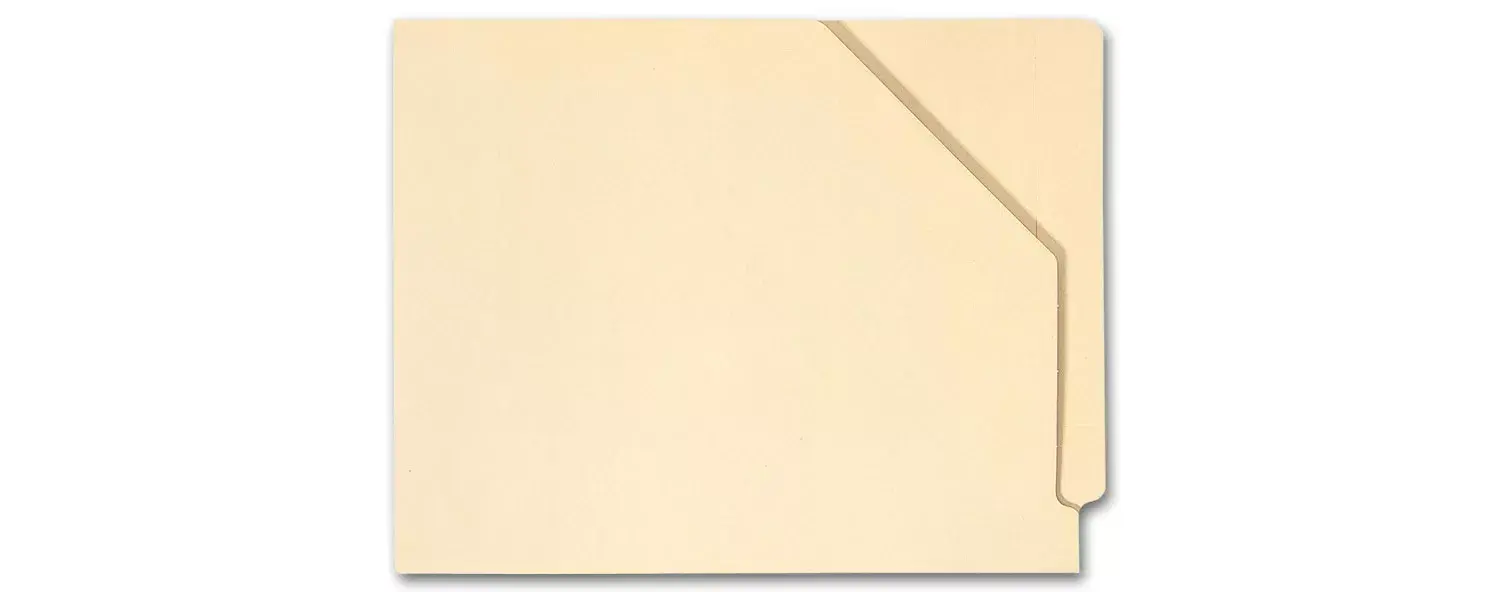  End Tab Diagonal Cut File Pocket, Manila14 pt, No expa