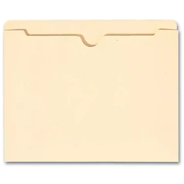  Top Tab Manila Pocket, 14 pt, No expansion