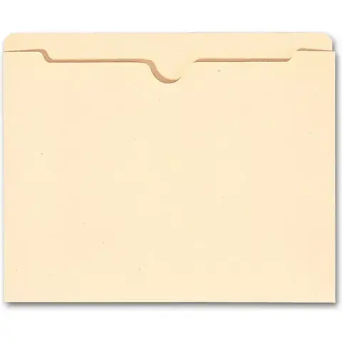  Top Tab Manila Pocket, 14 pt, No expansion