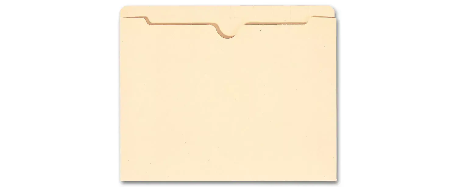  Top Tab Manila Pocket, 14 pt, No expansion