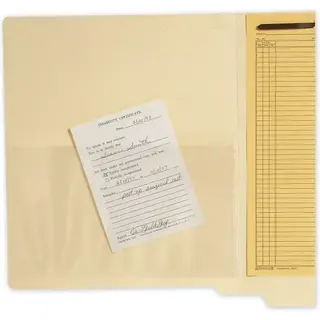  Transparent Top Load File Pockets