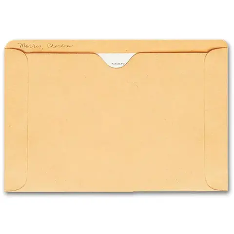 1419, Straight Tab Card File Pocket, 5 1/2 x 8 1/8, Buff