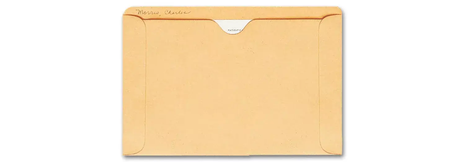 1419, Straight Tab Card File Pocket, 5 1/2 x 8 1/8, Buff