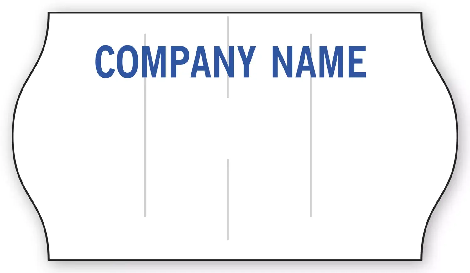 White Pricing Labels for 1-Line METO Guns
