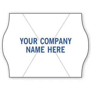 White Price Labels for 2-line METO Guns