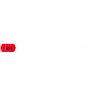 Red Pricing Labels for METO Gun, 1-Line