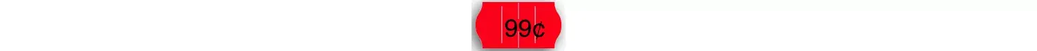 Red Pricing Labels for METO Gun, 1-Line