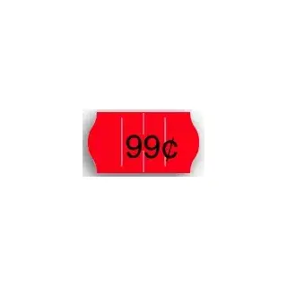 Red Pricing Labels for METO Gun, 1-Line