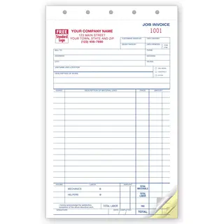 Compact Job Invoices, 3-Part