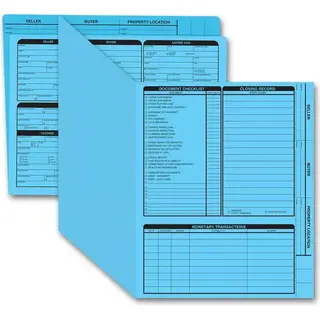 Blue Real Estate Listing Folders