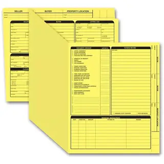 Yellow real estate folders