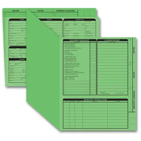 Green real estate folders