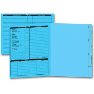 Blue real estate folders