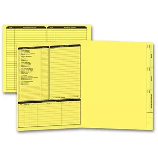 Yellow real estate folders