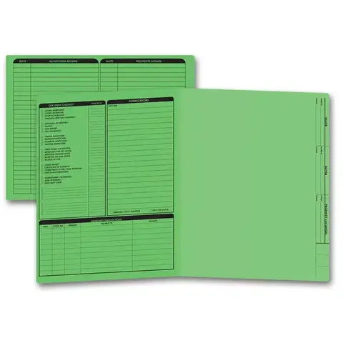 Green real estate folders