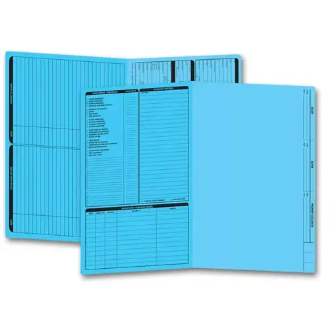 Blue real estate folders, legal size