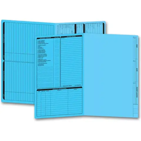Blue real estate folders, legal size