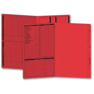 Red real estate folders, legal size