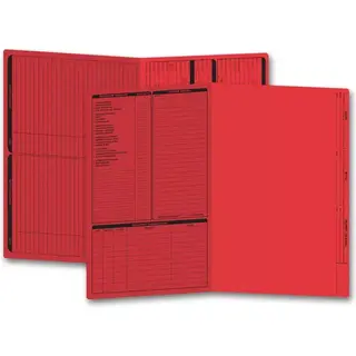 Red real estate folders, legal size