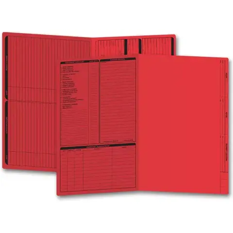 Red real estate folders, legal size