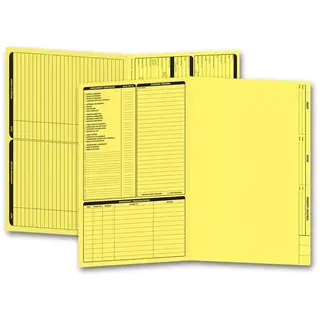Yellow real estate folders, legal size