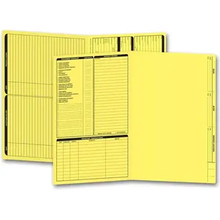 Yellow real estate folders, legal size