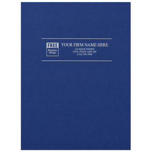 Linen Presentation Folders - Blue
