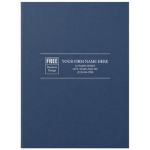 Linen Presentation Folders - Blue