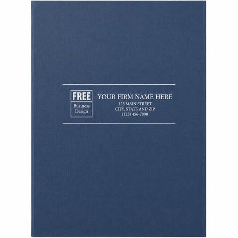 Linen Presentation Folders - Blue