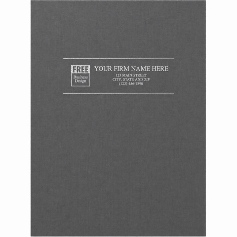 Linen Pocket Folders - Gray