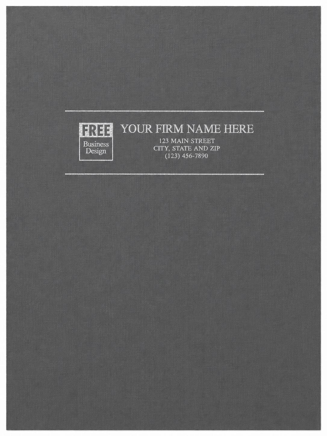 Linen Pocket Folders - Gray
