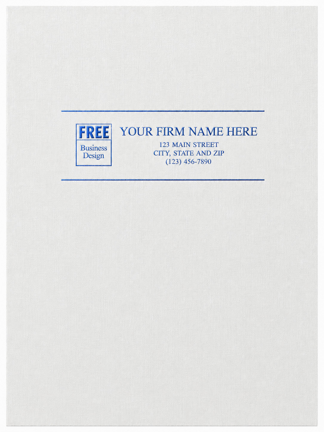 Linen Presentation Folders - White