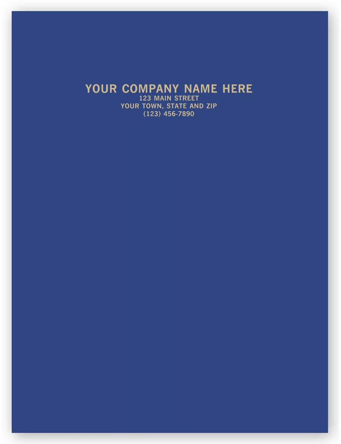 Custom Presentation Folders - Glossy Ivory