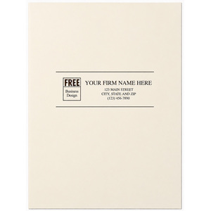 Custom Presentation Folders - Glossy Ivory