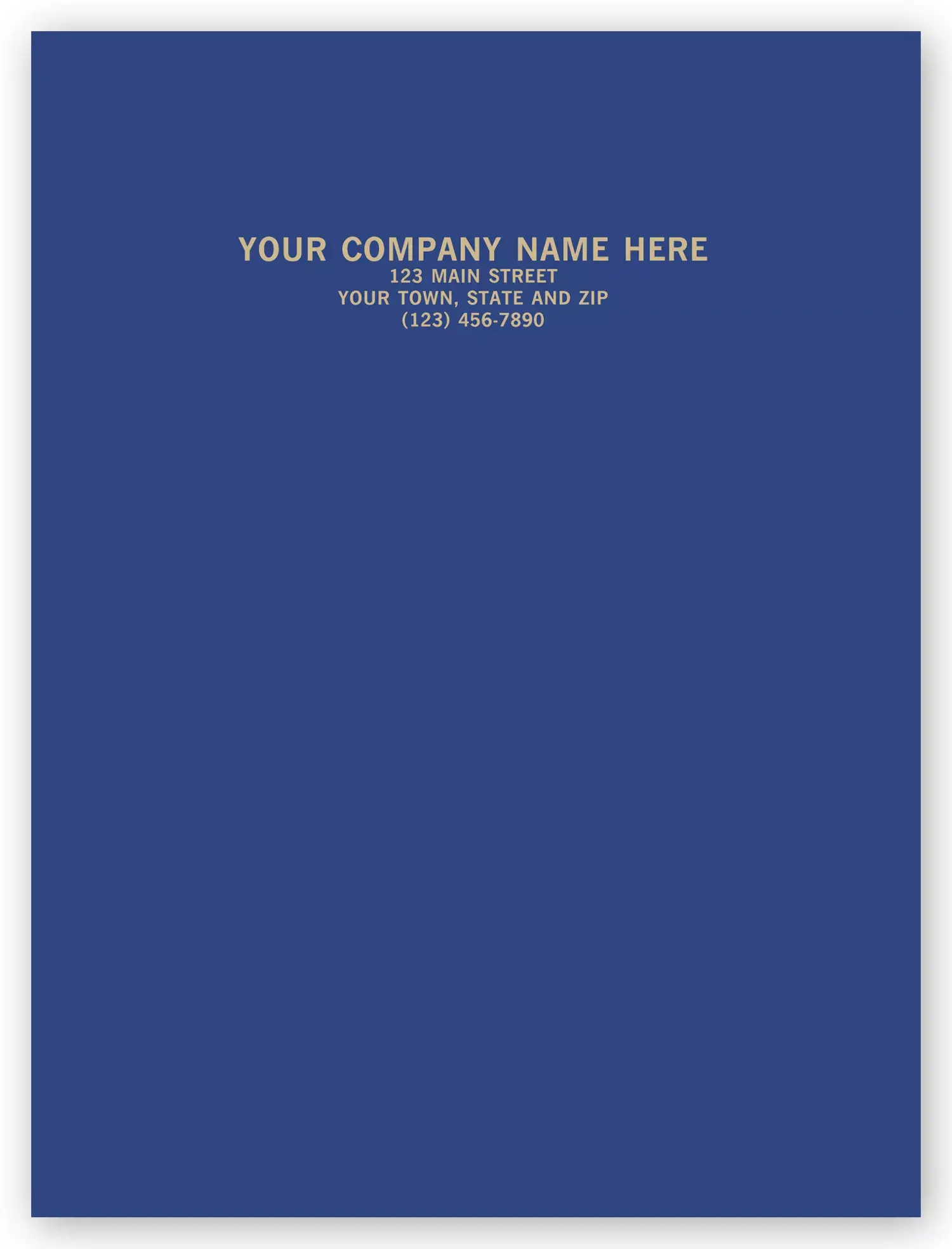 Custom Presentation Folders - Glossy Ivory