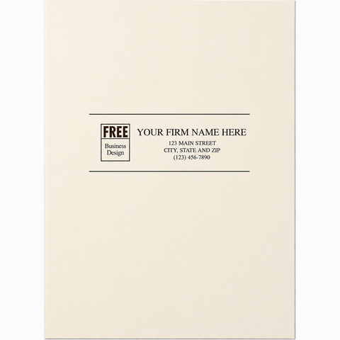 Custom Presentation Folders - Glossy Ivory