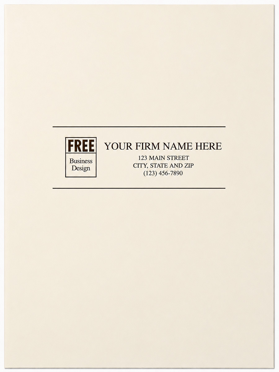 Custom Presentation Folders - Glossy Ivory
