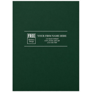 Custom Presentation Folders - Green Glossy