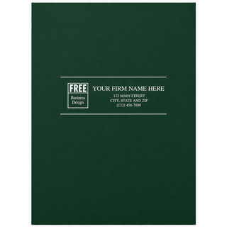 Custom Presentation Folders - Green Glossy