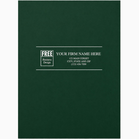 Custom Presentation Folders - Green Glossy