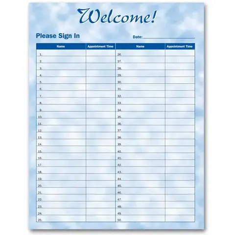 Patient Sign-In Sheet