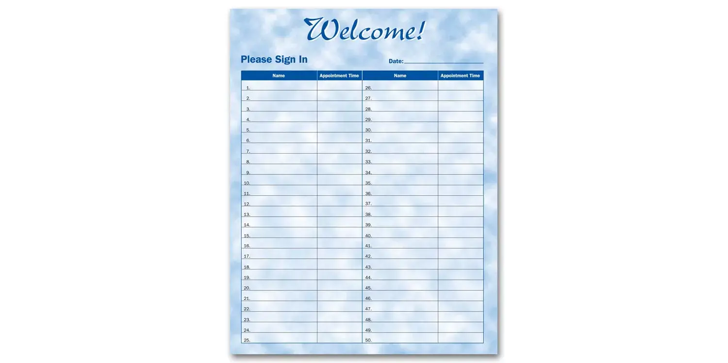 Patient Sign-In Sheet