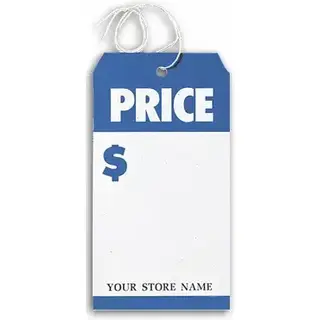 Large Blue & White Price Tags