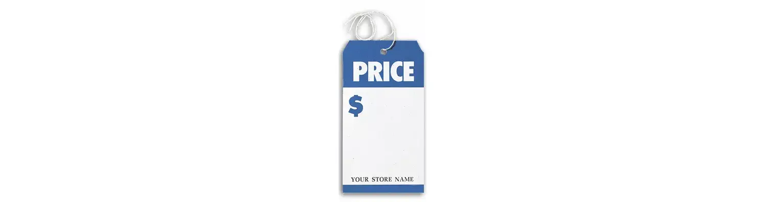 Large Blue & White Price Tags