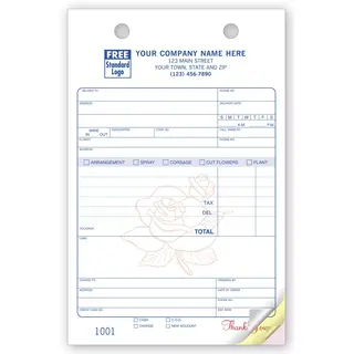 Flower Order Forms, 3-Part